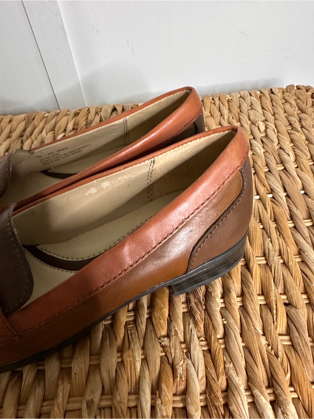 Naturalizer Two-Tone Brown & Cognac Leather Penny Loafers - Picture 6 of 11